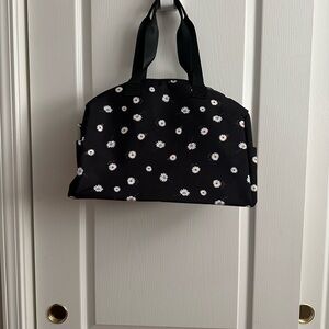 Floral Black Handbag